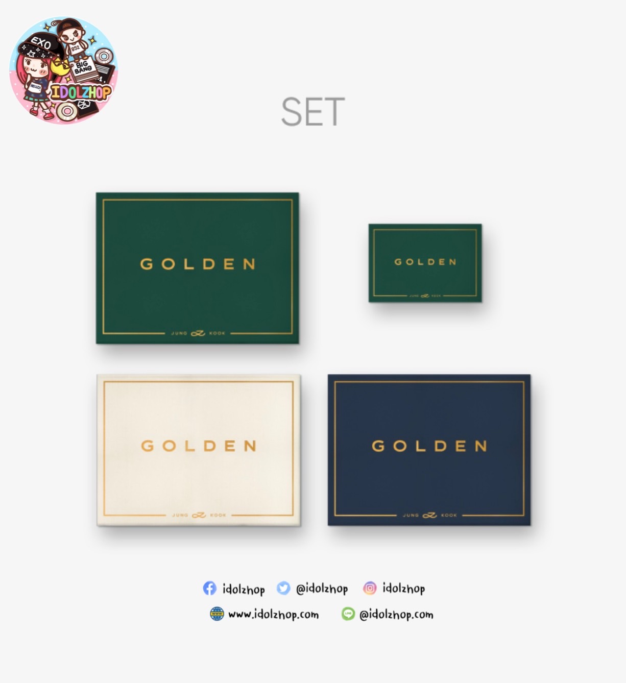 PRE. อัลบั้ม #JungKook (BTS) GOLDEN' (Set) + 'GOLDEN' (Weverse Albums ver.) Set [ รอ 15 - 25 วัน ]