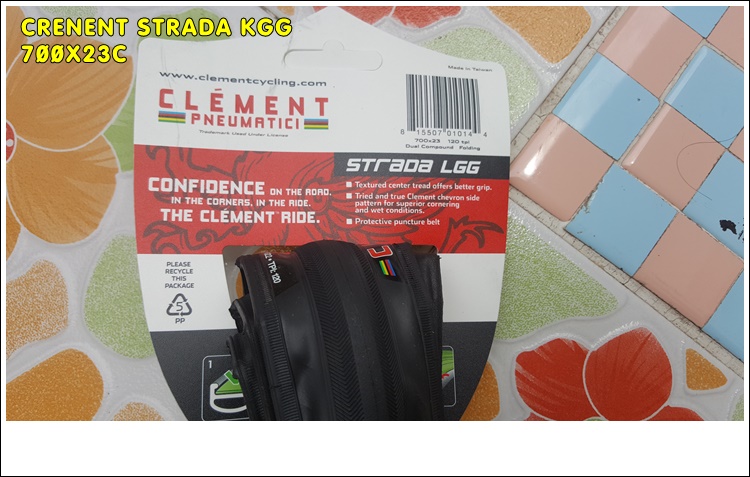 CLEMENT ยางนอก STRADA LGG, 700X23C,700X25C, 120TPI, สีดำ, Made in Taiwan