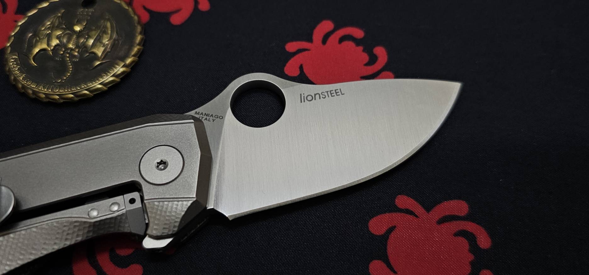 Spyderco SpyNano Flash Batch R.I.L. Knife Ti/Green Micarta (2.6" Satin M398)