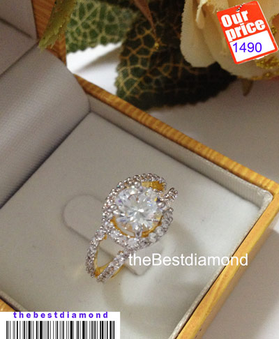 BR232+++แหวนเพชรล้อมแบบเอี้ยวๆ เก๋ไก๋ บ่าข้าง 2 แถว ++แบบทันสมัย ดูดี intrend มากๆๆ แบบออกมาจากร้านจิวเวลลี่เลย เพชรสวยวิ๊งๆ ดูไฮโซ สวยสุดๆ รับประกัน