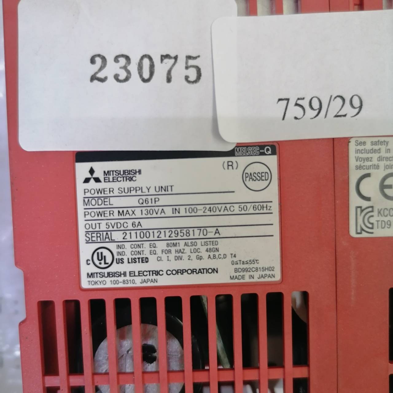 PLC “ MITSUBISHI ” รุ่น Q61P
