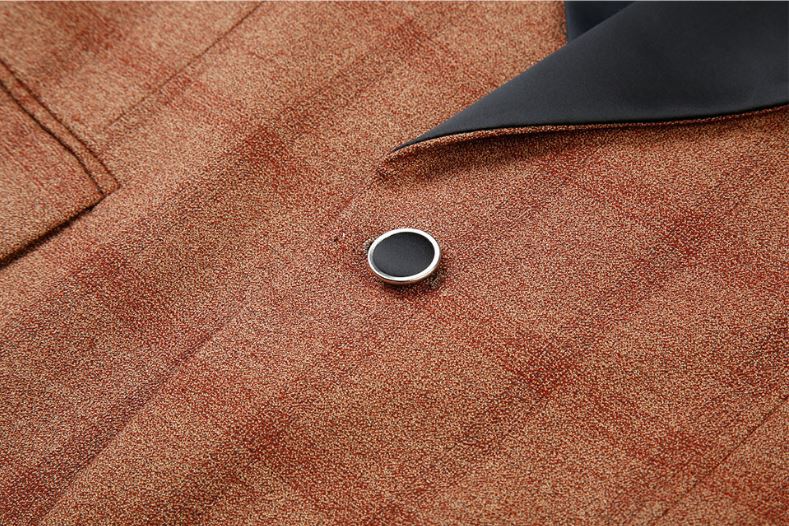 Pre-order ชุดสูทชาย ลายสก็อตสีเทาปกดำ รุ่นยอดฮิต