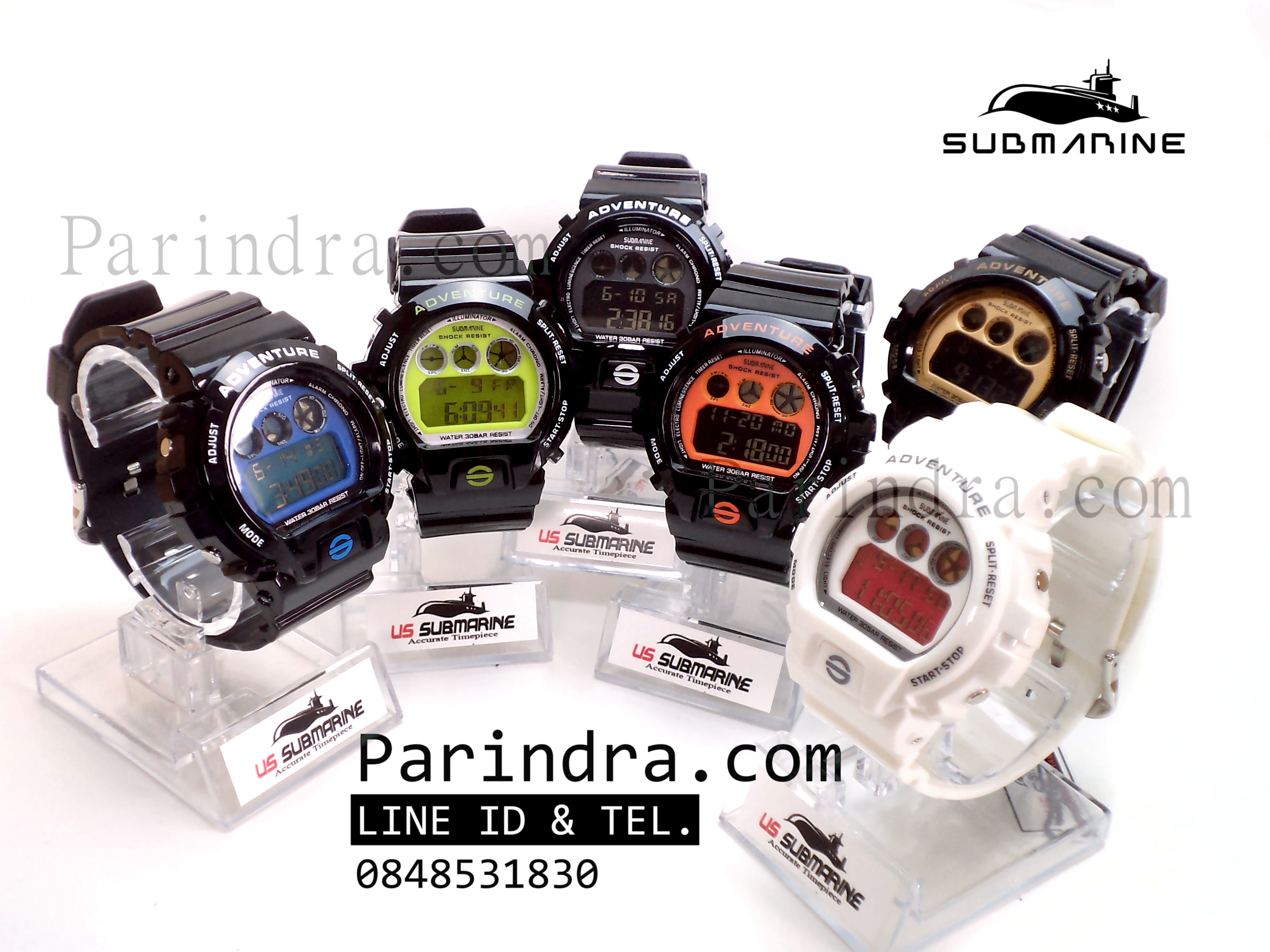 นาฬิกา US submarine Adventure Protector รุ่น TP1279M สีขาว พื้นหลังชมพูเข้ม