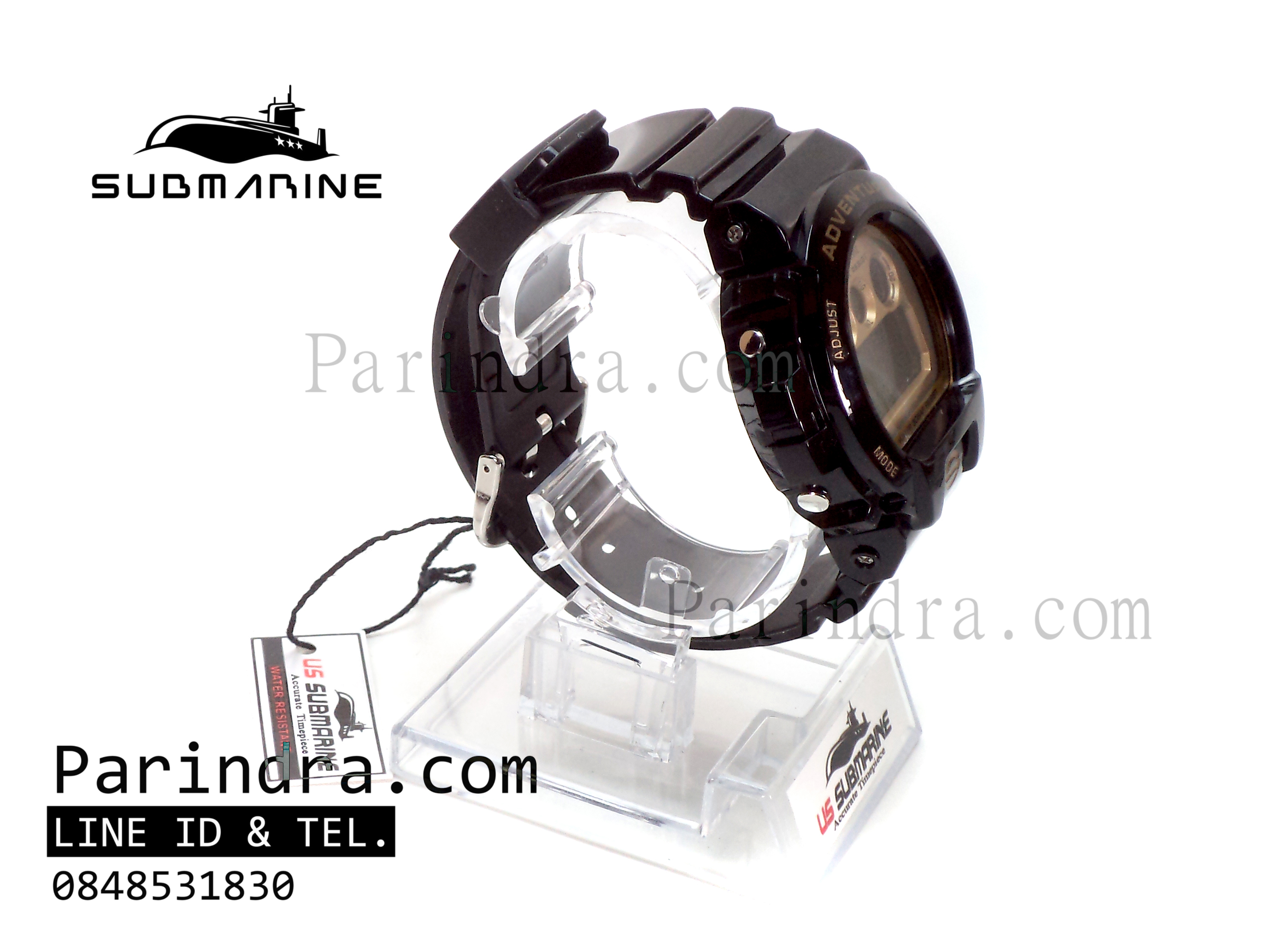 นาฬิกา US submarine Adventure Protector รุ่น TP1279M สีดำตัดทอง พื้นหลังดำ