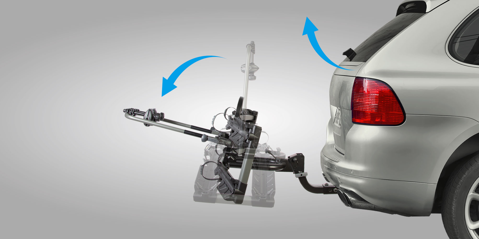 BUZZRACK แร็กจักรยานติด Tow-Boll บรรทุก 2 คัน รุ่น E-HORNET 2 รองรับยางนอกขนาด 4นิ้ว-E-BIKE รับนน.รวมได้ 60กก.