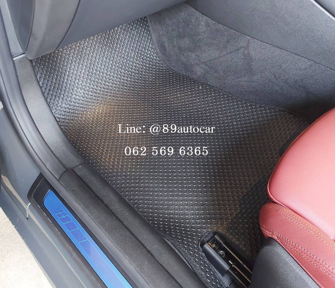 พรมกระดุม BMW430I ปี 2023 ปูพรมกระดุมเล็ก PVC สีดำขอบดำ + ท้าย