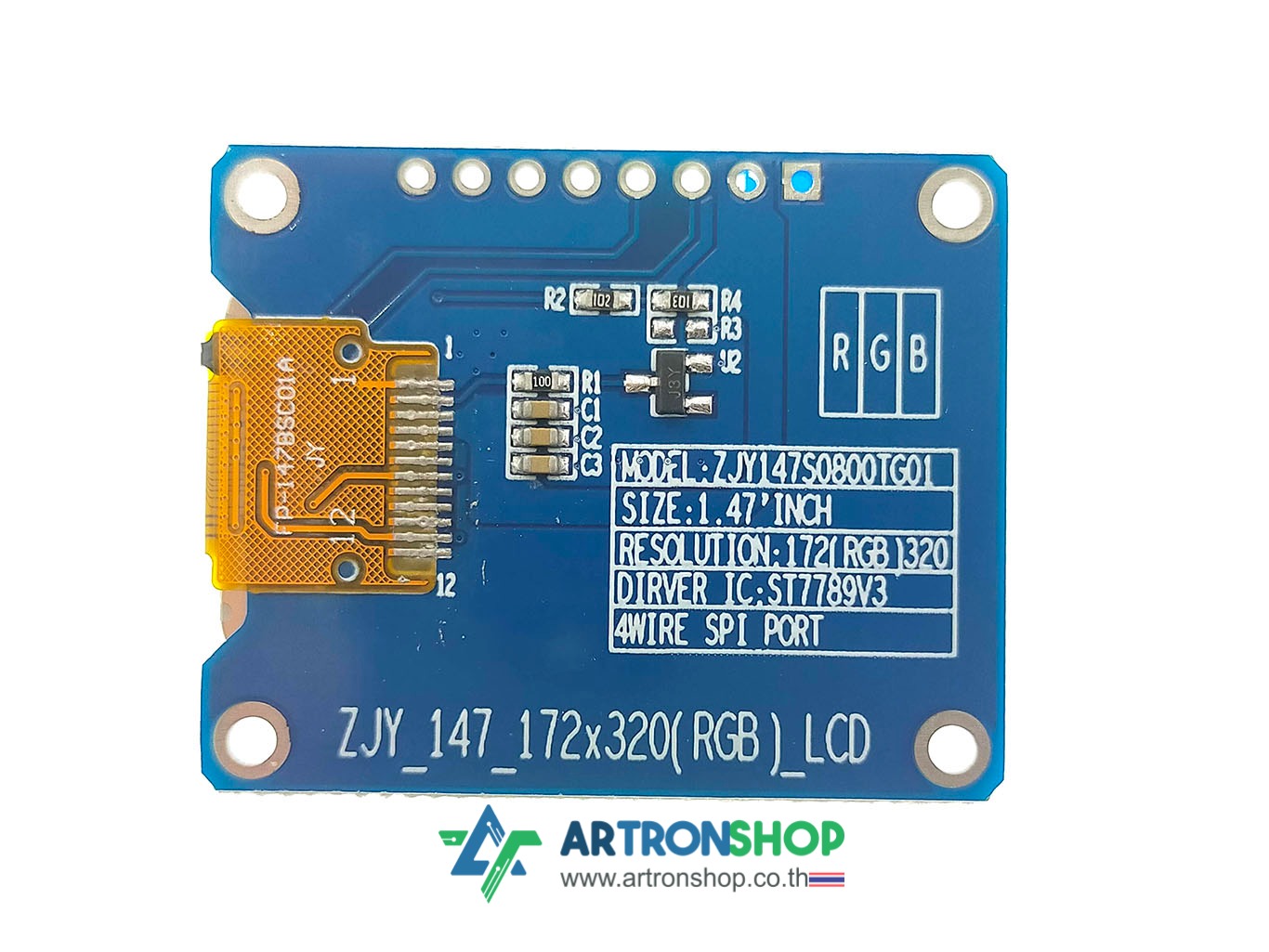 จอ TFT LCD 1.47 นิ้ว 172*320 ST7789 SPI