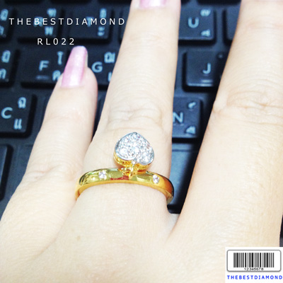RL022 แหวน2in1 ใส่เป็นแหวน หรือ ห้อยเป็นจี้ ได้ ตรงตุ้งติ้งเป็นรูปหัวใจ น่ารักมากๆๆ คุ้มสุดๆๆ เพชรวิ๊งๆ