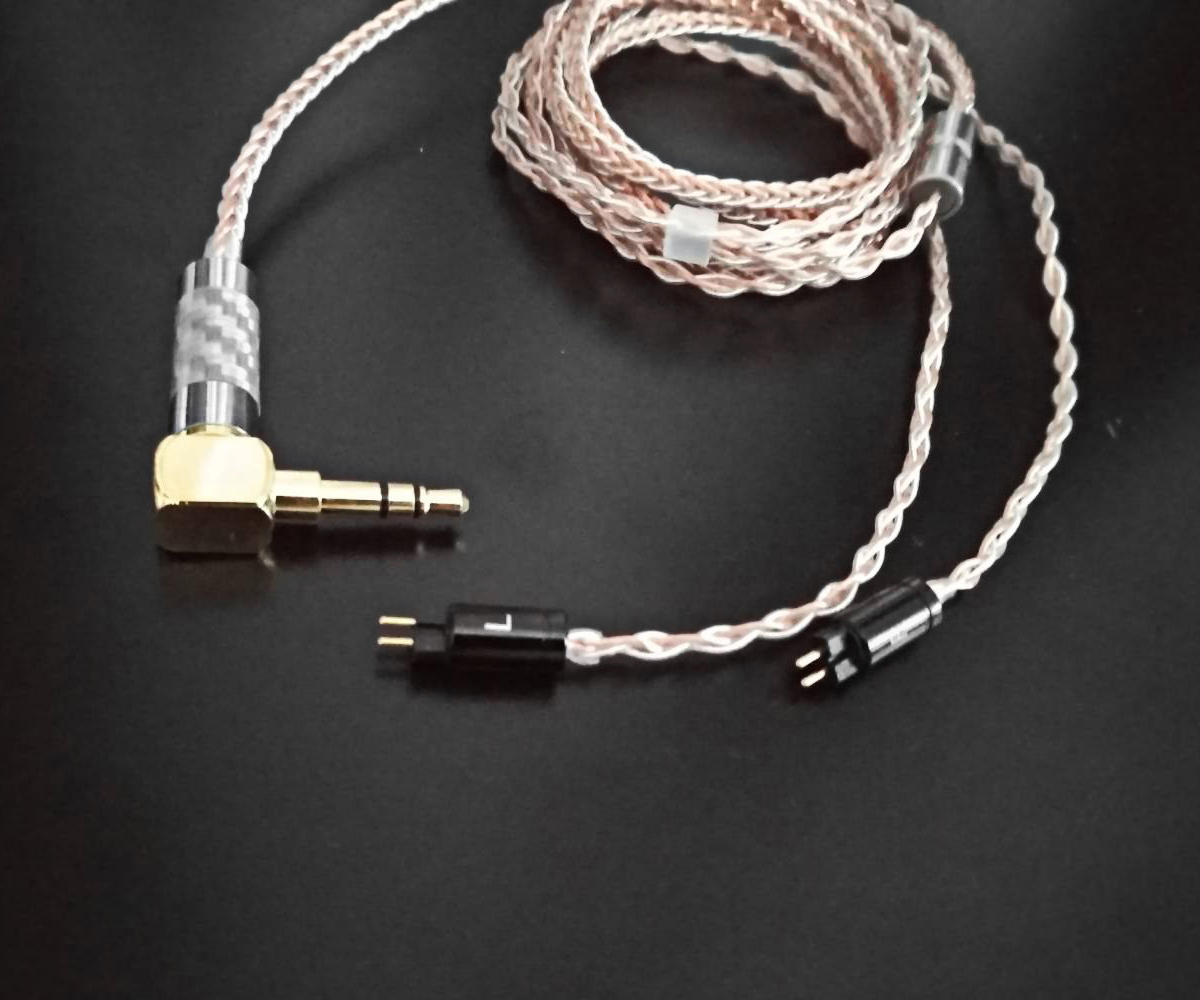 ขาย สาย Audbos MMCX สายทองแดงชุบเงินละเอียด 8แกน (96 x 0.04)