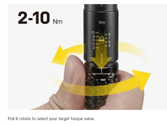เครื่องมือทอร์ค 7ฟังก์ชั่น ปรับแรงบิด 2-10Nm TOPEAK TORQ STICK TT2587