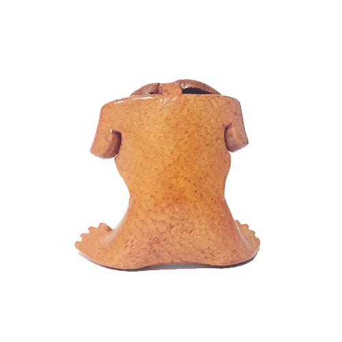 พร้อมส่ง พวงกุญแจหนังแท้ Handmade รูปสุนัขพันธ์ุปั๊ก ( ตัวกลม )