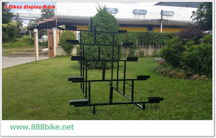 Pioneer ชั้นโชว์จักรยาน Bike DisPlay Stand สำหรับ จักรยาน 5 คัน (ปรับได้), P2095-5 ทำในไทย