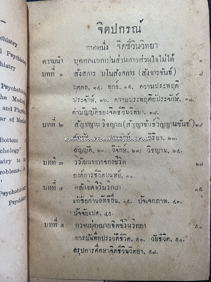 จิตชีวินวิทยา ของ Prof.Adolf Myer