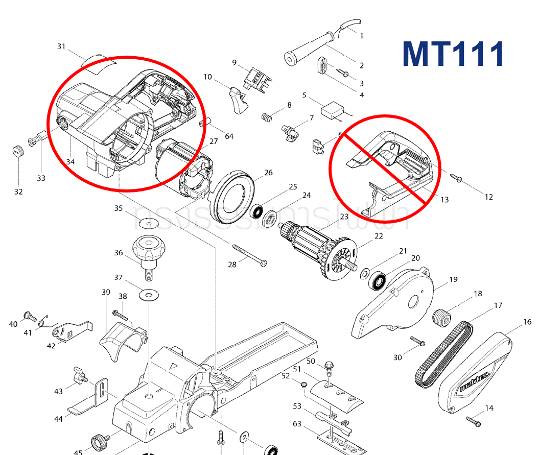 เสื้อฟิลคอยล์ Maktec-มาคเทค MT111 #34 Pn.141790-7 (แท้) ##