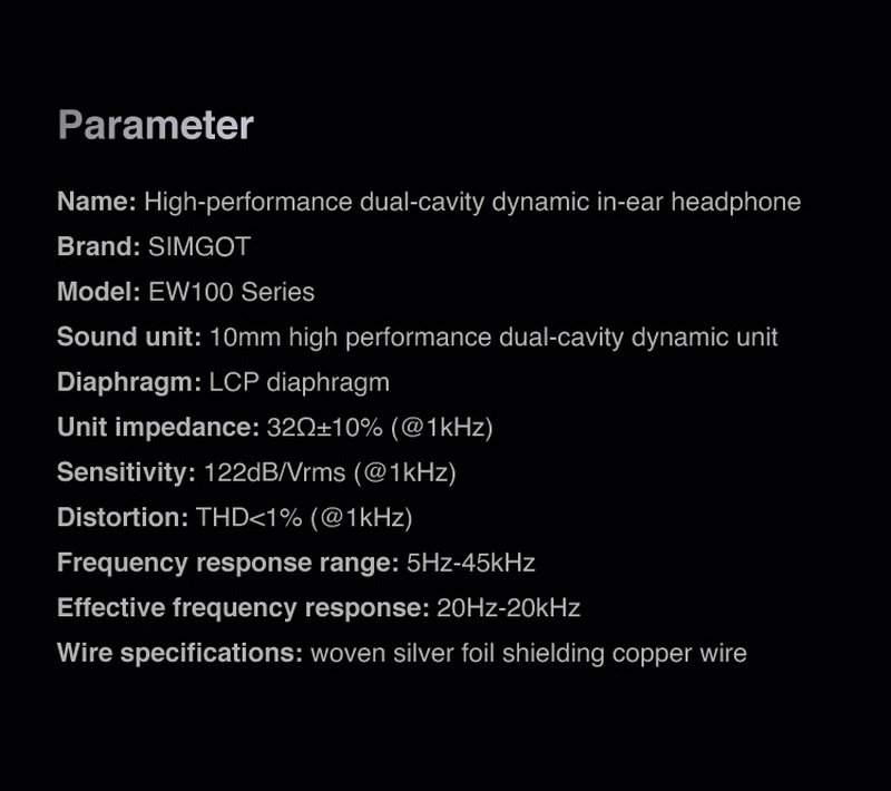 Simgot EW100 หูฟัง Dynamic 10mm ประสิทธิภาพสูง รองรับ Hi-Res ประกันศูนย์ไทย
