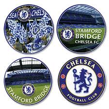 ชุดที่รองแก้วเซรามิค ฟุตบอล สโมสรเชลซี - 4 Pieces/Set ใหม่ / CHELSEA Football Club Ceramic Coaster Set - 4 Pieces/Set NEW