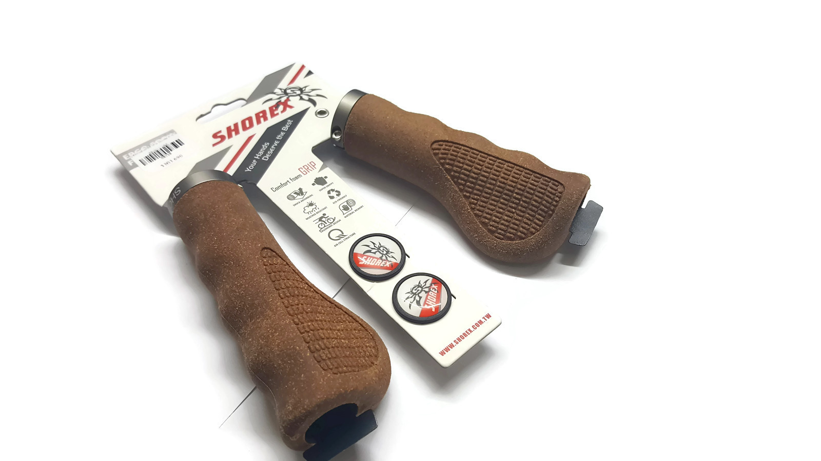 ปลอกแฮนด์ SHOREX Comfort Faom Grip,HG HG-002 ERGO CORK
