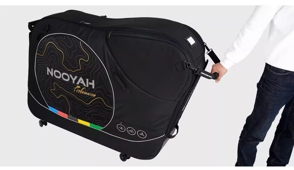 NOOYAH BK015 Pro Bike Travel Case – No Need to Remove Handlebars or Pedals | Full 16-Piece Protection Kit