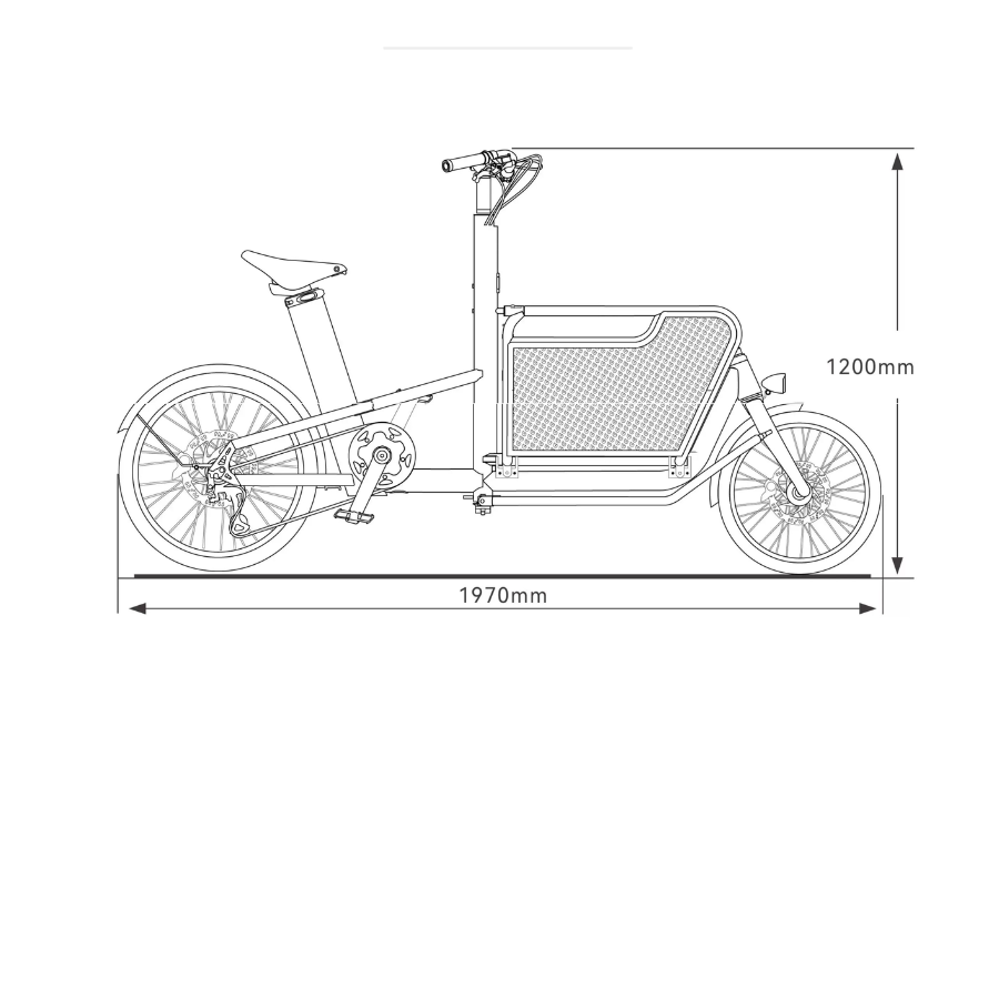 CLAMBER DIK-DIK จักรยานคาร์โก้ไฟฟ้า 2 ล้อ พรีเมียม ขนาดกะทัดรัด เข้าลิฟต์ได้! แบต 36V 20Ah วิ่งไกล 80 กม. กล่องพับได้