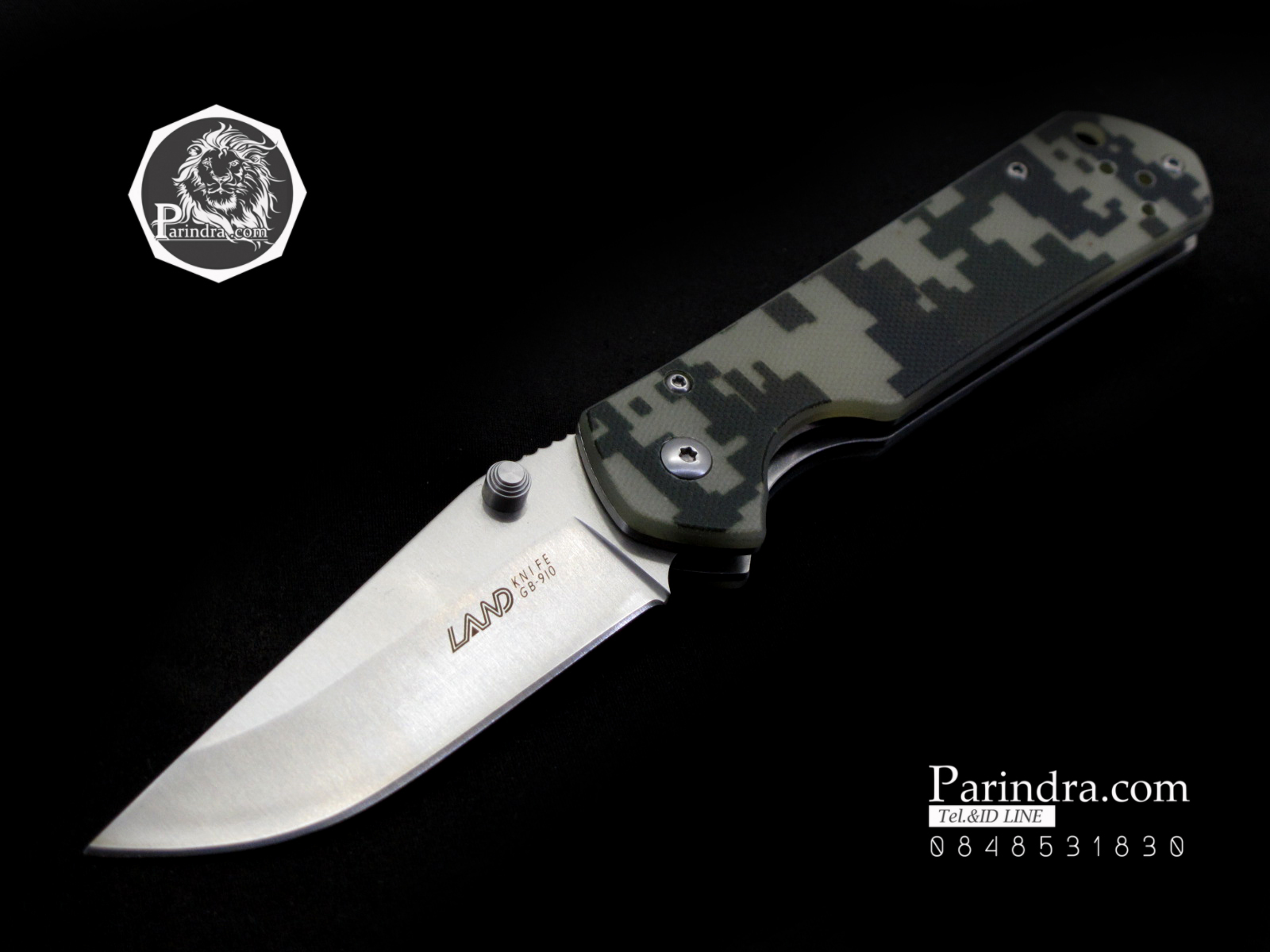 มีดพับ Land Knife GB9-910 ด้ามลายพรางทหาร (ของแท้) สวยงาม แกร่ง ทนทาน