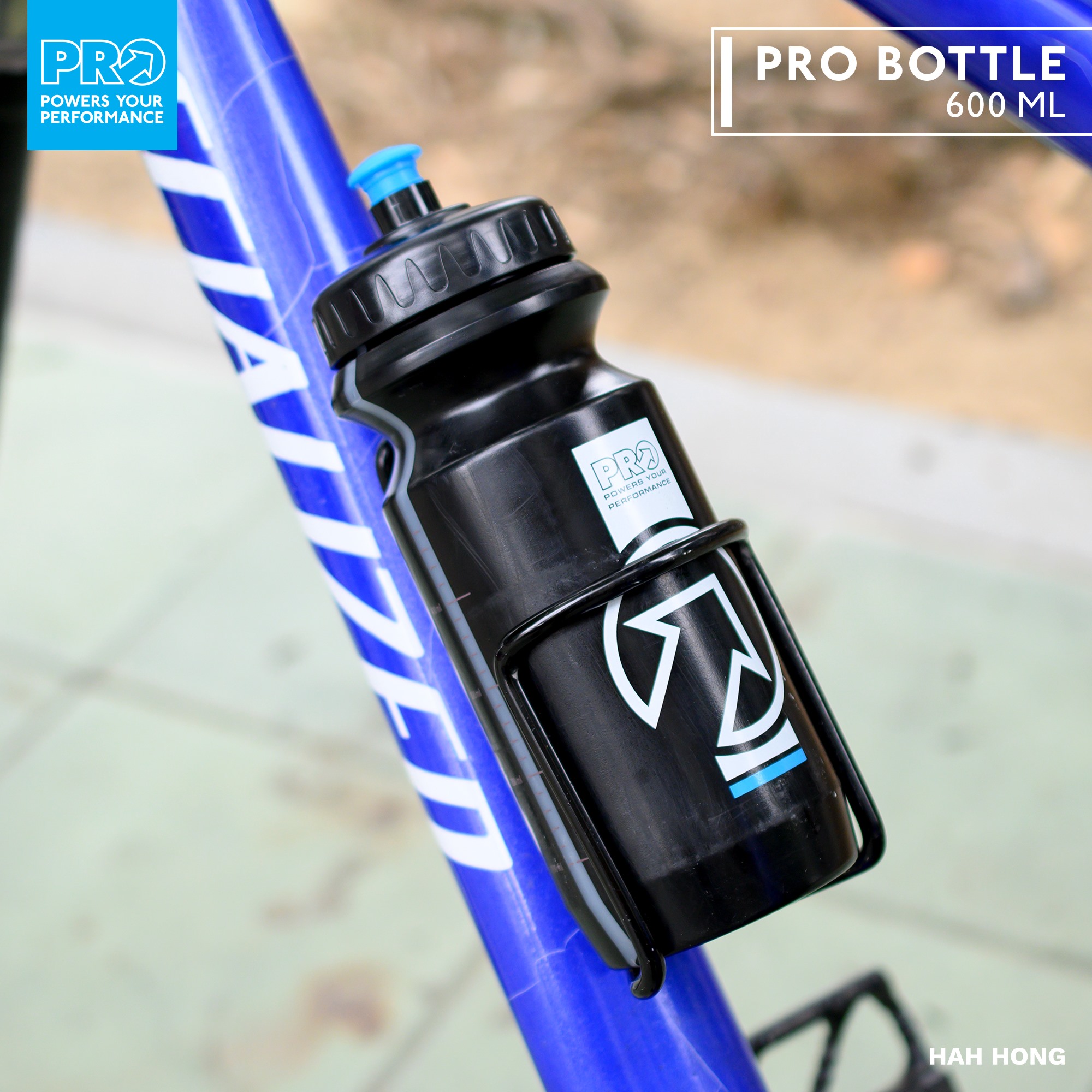 PRO กระติกน้ำ, สีใส, สีดำ ขนาด 600ML PRO BOTTLE