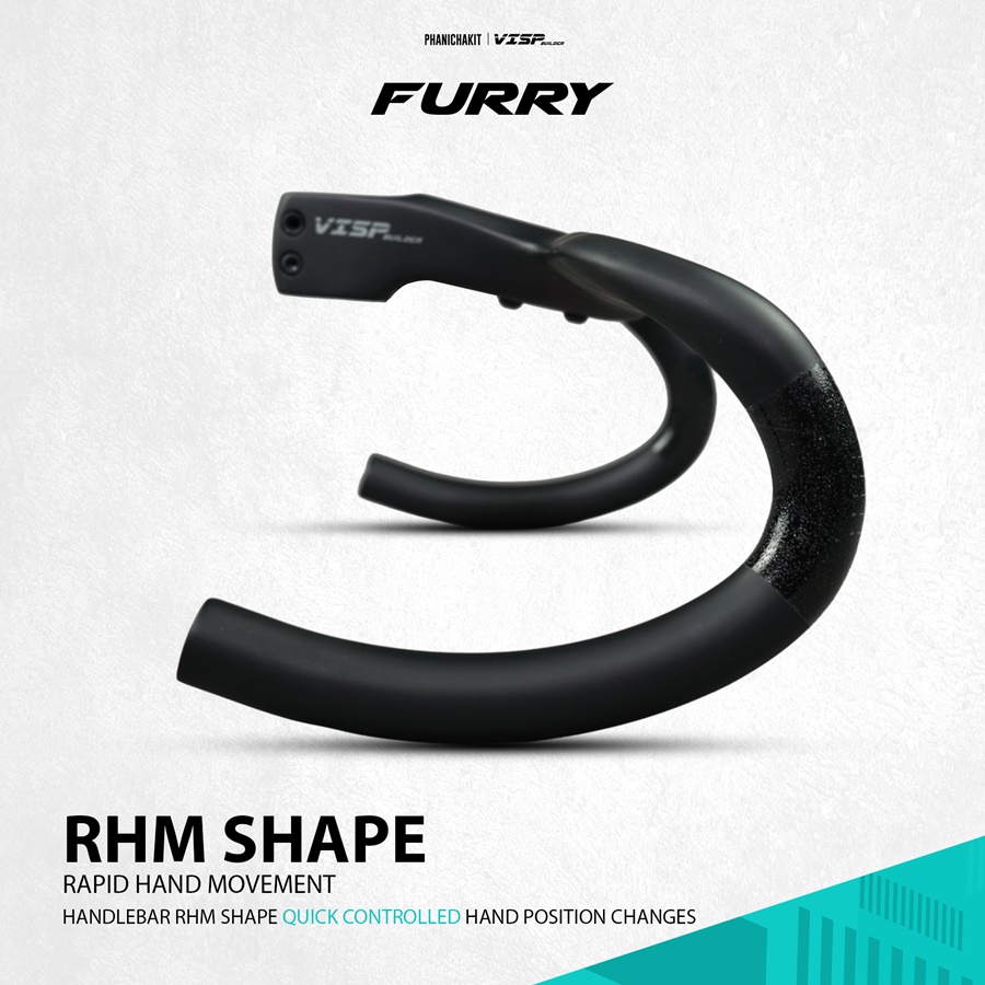 แฮนด์เสือหมอบคาร์บอน อินทิเกรตรุ่น FURRY จากแบรนด์ VISP BUILDER Road Bike Handlebar Integrated มีช่องสำหรับรองรับระบบ Di2 NEW2024