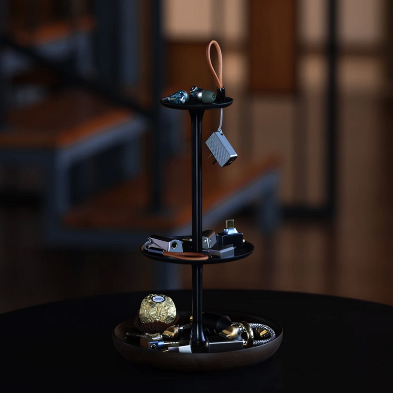 DD HS210 ขาตั้งหูฟังเอียร์บัด ฐานทำจากไม้ ดีไซน์สุดล้ำไม่ซ้ำใคร