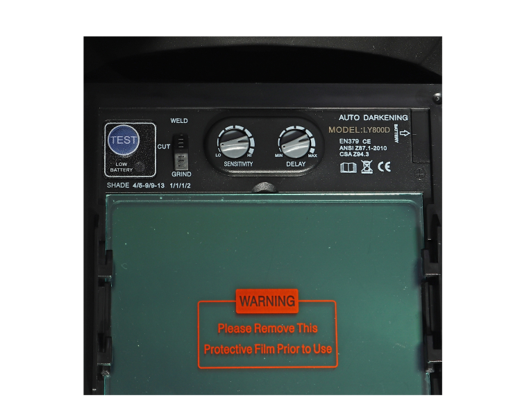 หน้ากากปรับแสงอัตโนมัติ พื้นที่มอง 92.5 X 42.5 มม. JASIC เจสิค รุ่น LY800D Pn.10077486 ##