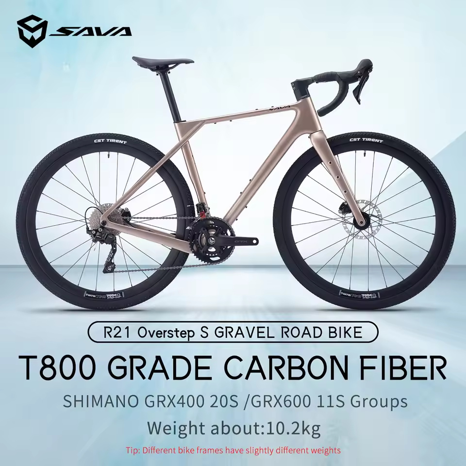 จักรยานกราเวล SAVA GELARO S6 2025 | เฟรมคาร์บอน T800 น้ำหนักเบา | Shimano GRX600 1x11 สปีด | สีขาว เทา ทอง ดำ |