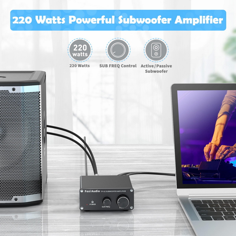Fosi Audio TP-02 Subwoofer Amplifier ClassD ชิป TDA7498E ประกันศูนย์ไทย