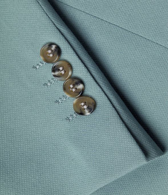 พร้อมเช่า เสื้อสูทชาย สีเขียวมิ้นต์เข้ม สีเขียวพาสเทล Dark Pastel Mint Green (พร้อมเสื้อกั๊ก)