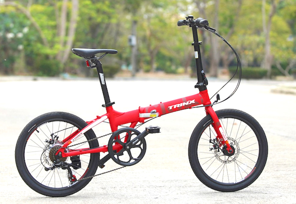 จักรยานพับได้ TRINX FLYBIRD 3.1 ล้อดิสเบรค 451 ชุดเกียร์ shimano sora 18 speed เฟรมอลูมิเนียม, 2020