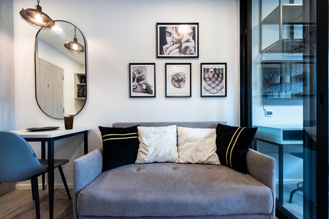 ให้เช่าคอนโด เคฟ เอวา ตึก A 27 ตร.ม.วิวสระ เฟอร์ครบ มีเครื่องซักผ้า ตรงข้ามธรรมศาสตร์รังสิต