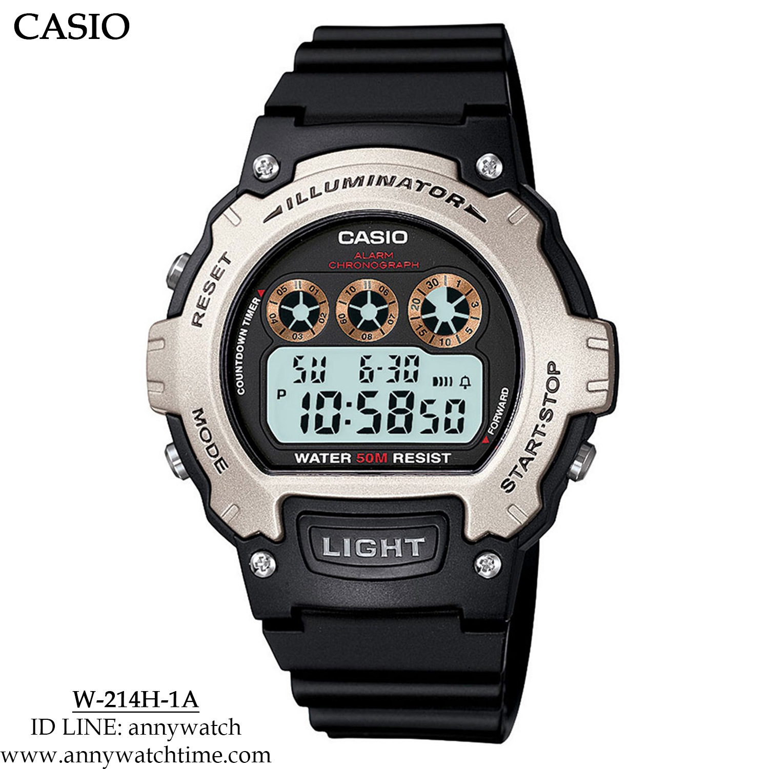 CASIO W-214H-1A