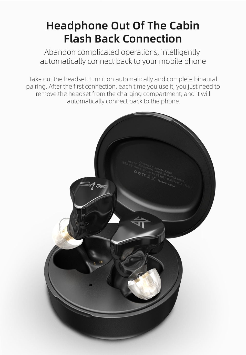 ขาย KZ SA08 หูฟัง True Wireless 4 ไดร์เวอร์ (4BA) ประกันศูนย์ไทย