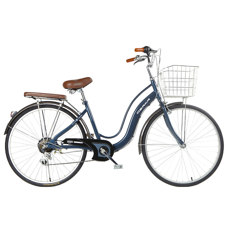 จักรยานแม่บ้าน OSAKA RHINO XT CITY BIKE พร้อมตะกร้า มีเกียร์ 7 สปีดชิมาโน่ ล้อ24นิ้ว