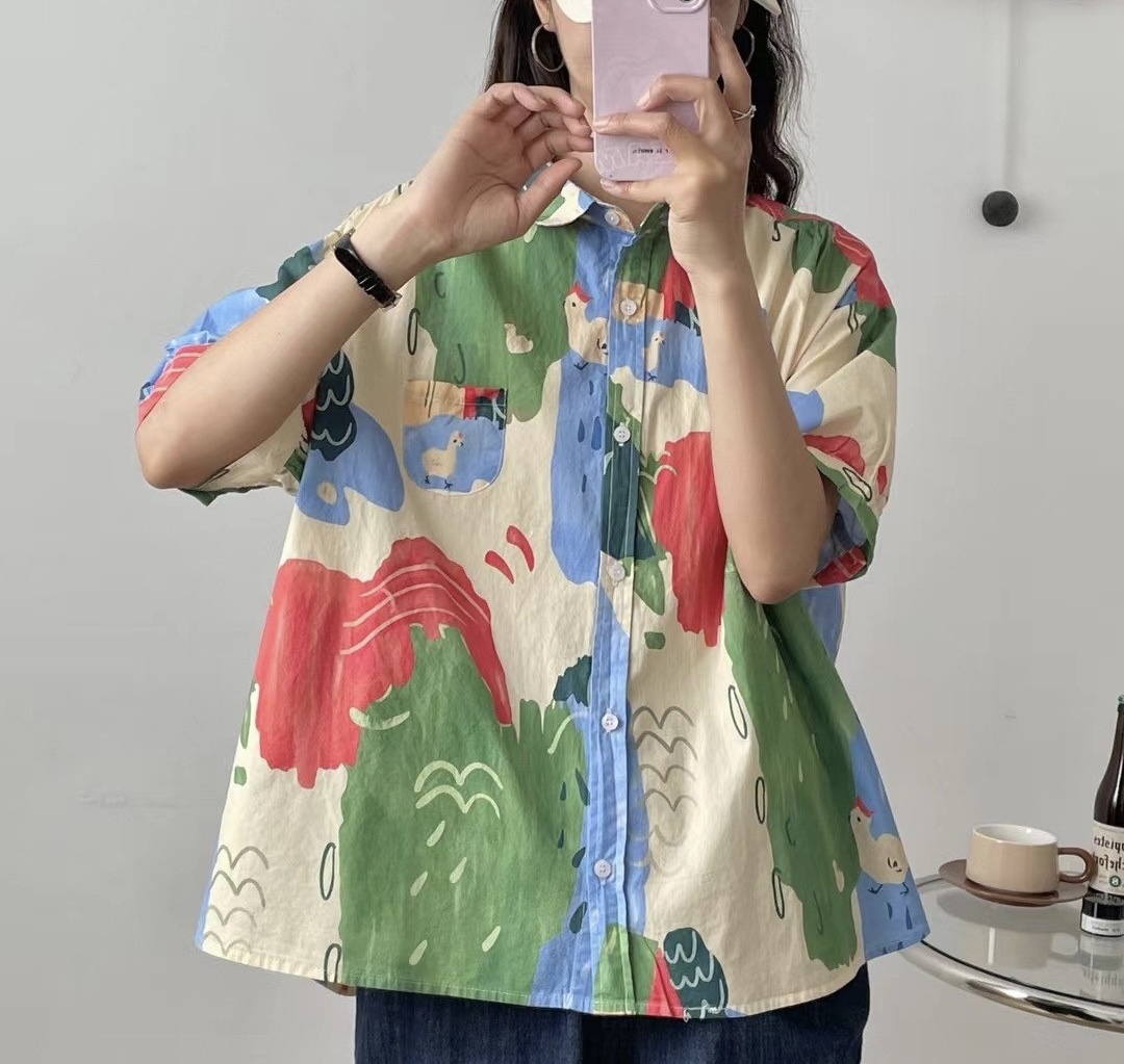 เสื้อผ้าคอตตอนแต่งกระเป๋า