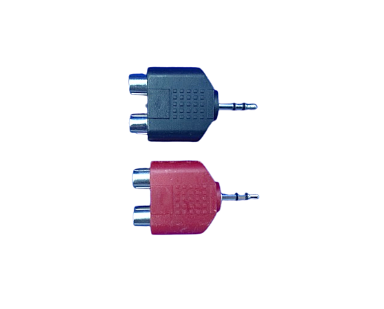 ปลั๊ก TR STER-แจ๊คRCAx2 หัวเงิน HX-122-R (คละสี)