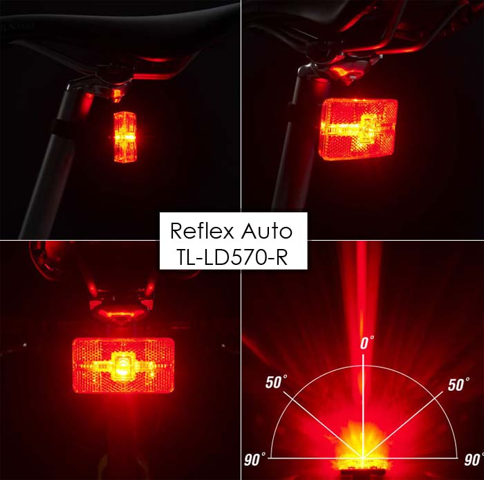 CATEYE ไฟกระพริบแคทอายออโต้ REFLEXT AUTO, TL-LD570, สีแดง