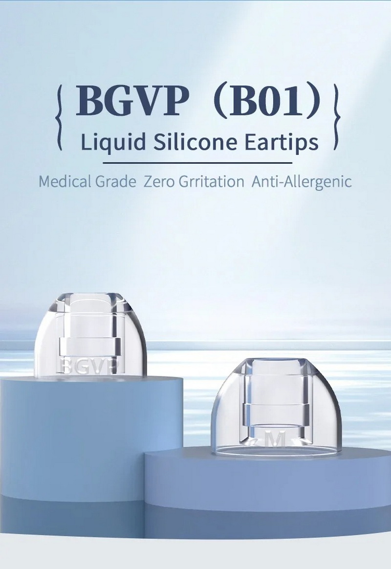 BGVP B01 จุกหูฟังซิลิโคนเหลว เกรดการแพทย์ ป้องกันการแพ้ เพิ่มความชัดเจนของเสียง 1 ชุด 1 คู่