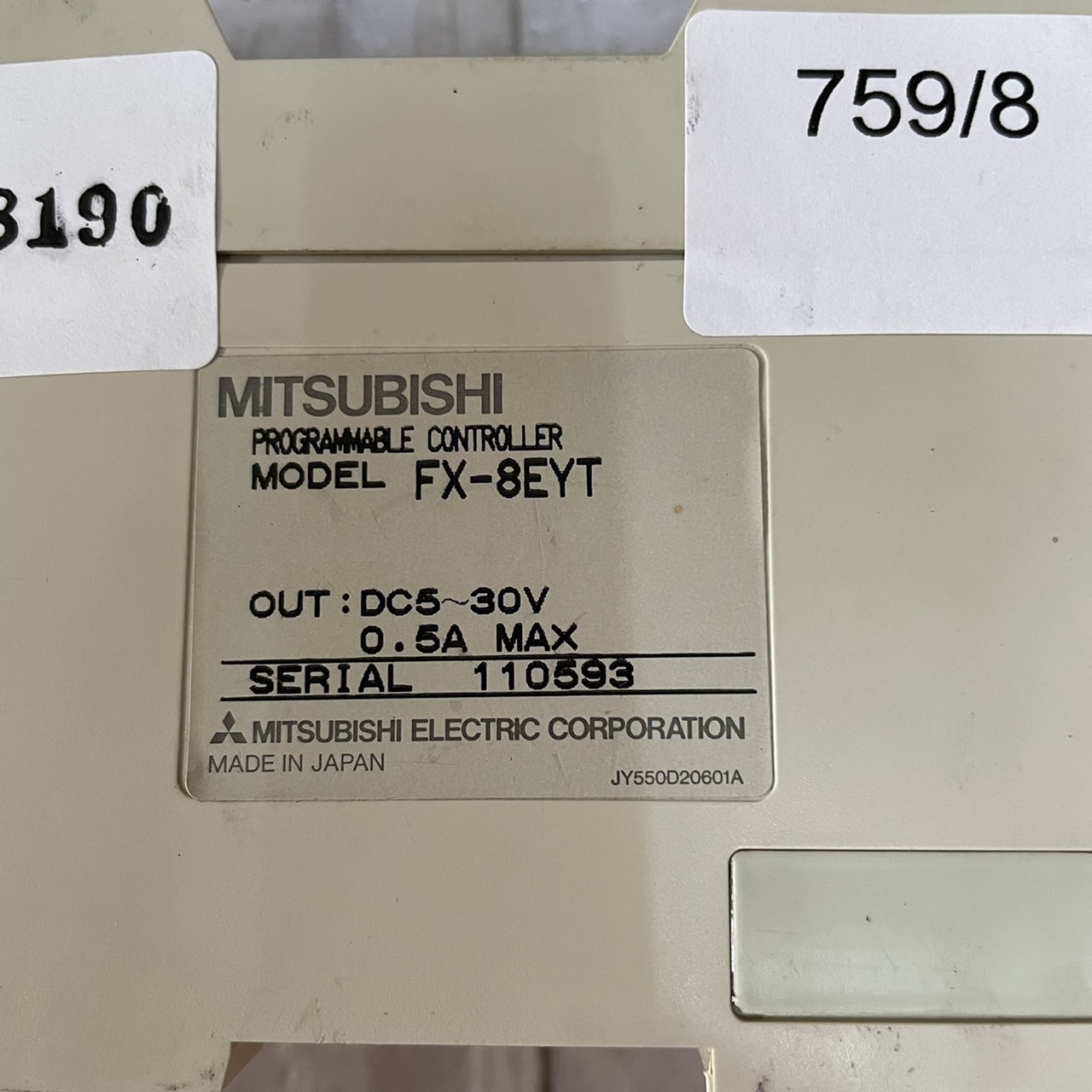 FX-8EYT PLC " MITSUBISHI "