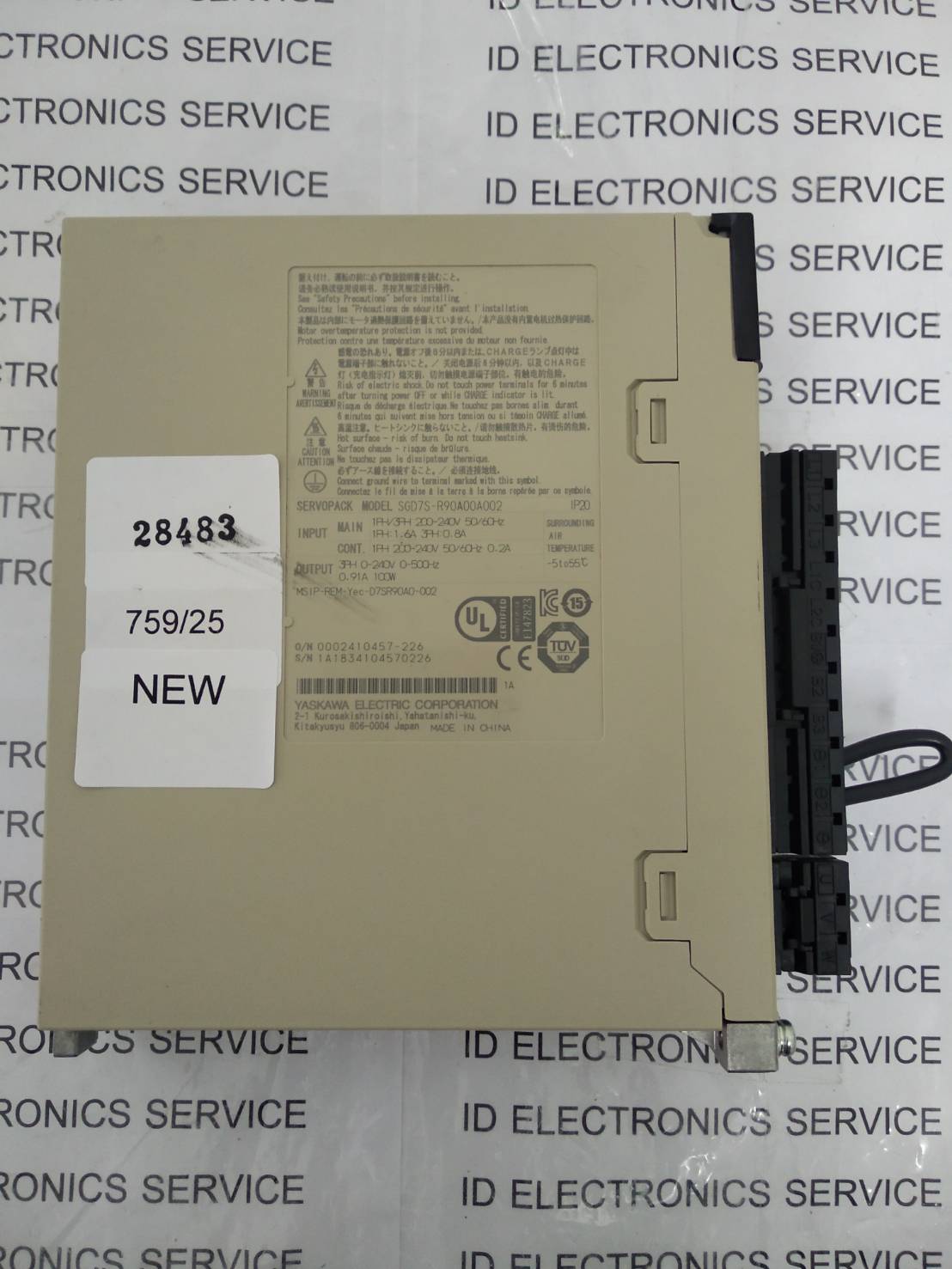 SGD7S-R90A00A002 SERVO DRIVE " YASKAWA "