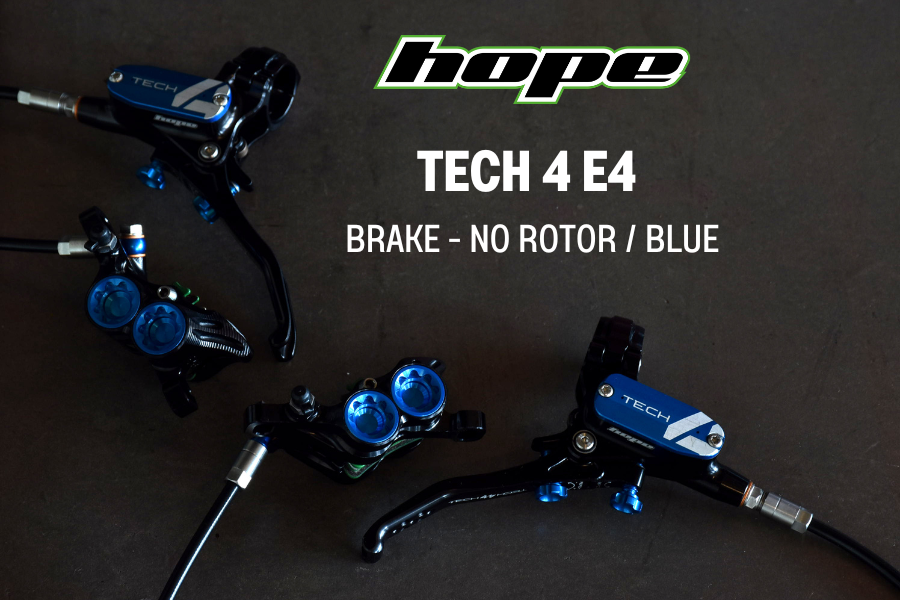 ชุดดิสเบรคหน้า-หลัง HOPE TECH4 E4 NO-ROTOR BRAKE SET (front+rear) "Our hard hitting downhill brake"