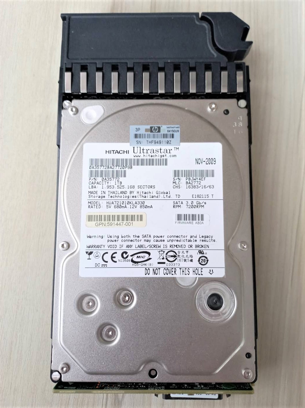 0A35772 Hitachi Ultrastar Enterprise SATA Hard Drive.