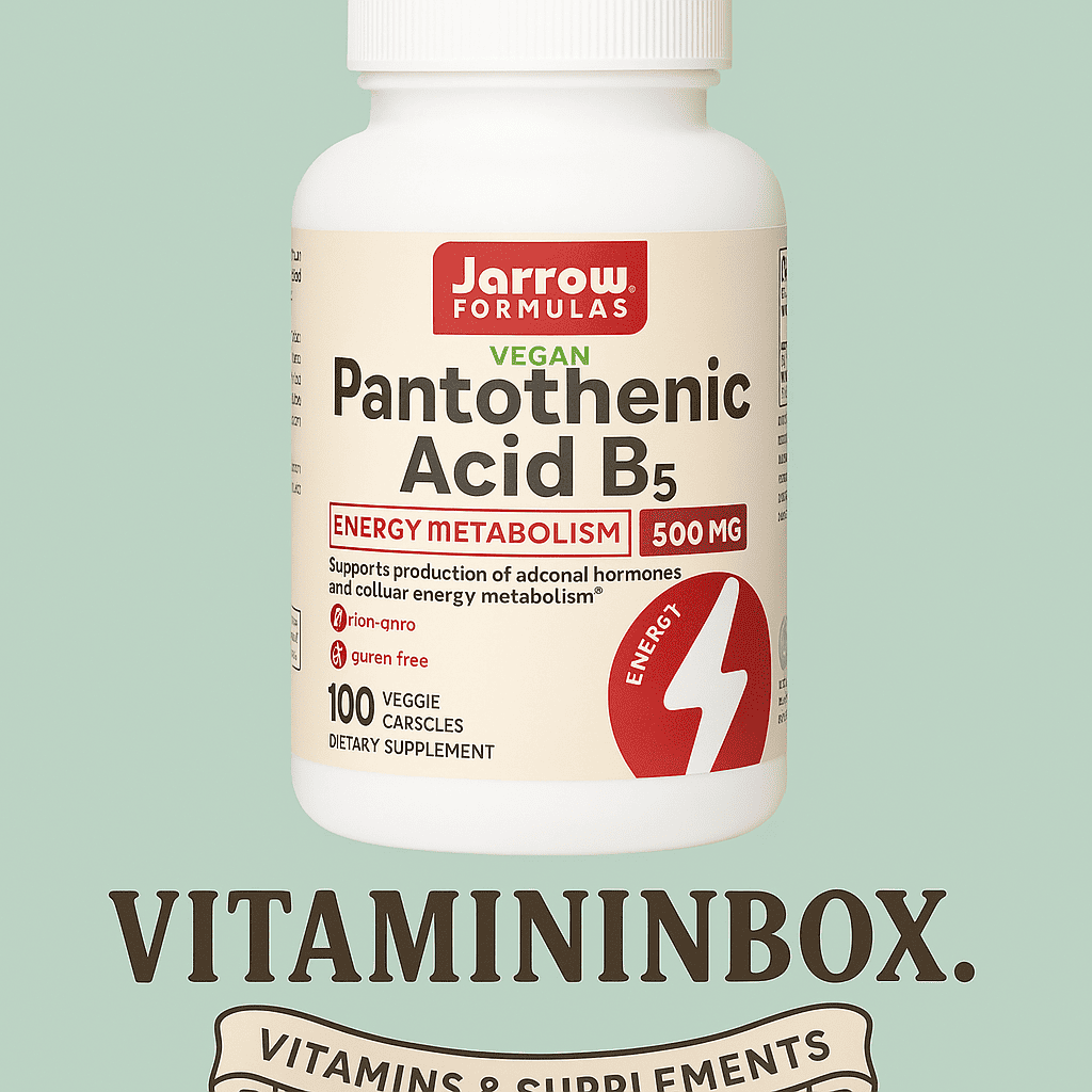 Jarrow Formulas, Pantothenic Acid B5, 500 mg, 100 Capsules