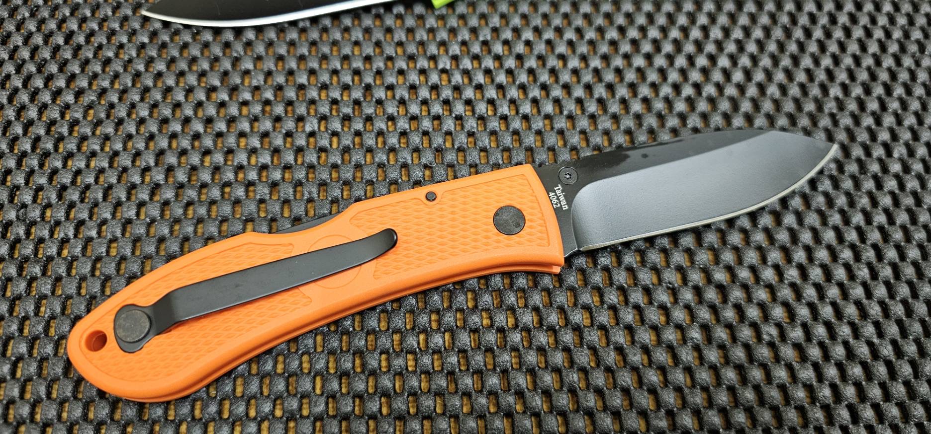 Ka-Bar Dozier Orange Folding Hunter Folding Knife (3" Black Plain) 4062BO