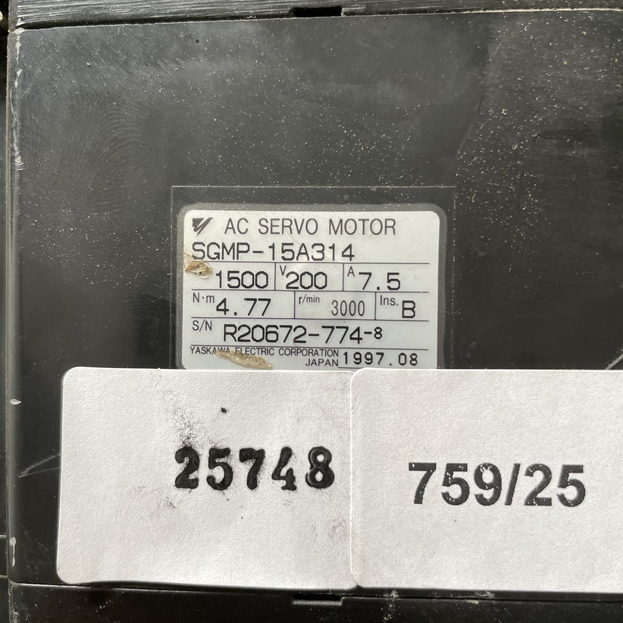 SGMP-15A314 SERVO MOTOR " YASKAWA "