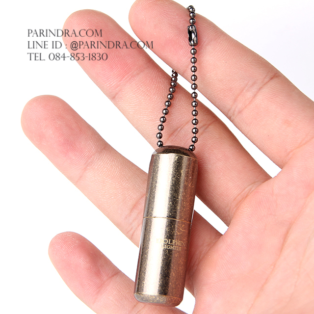 ไฟแช็คน้ำมัน Dolphin แบบแคปซูลกันน้ำ สี Gray Metallic