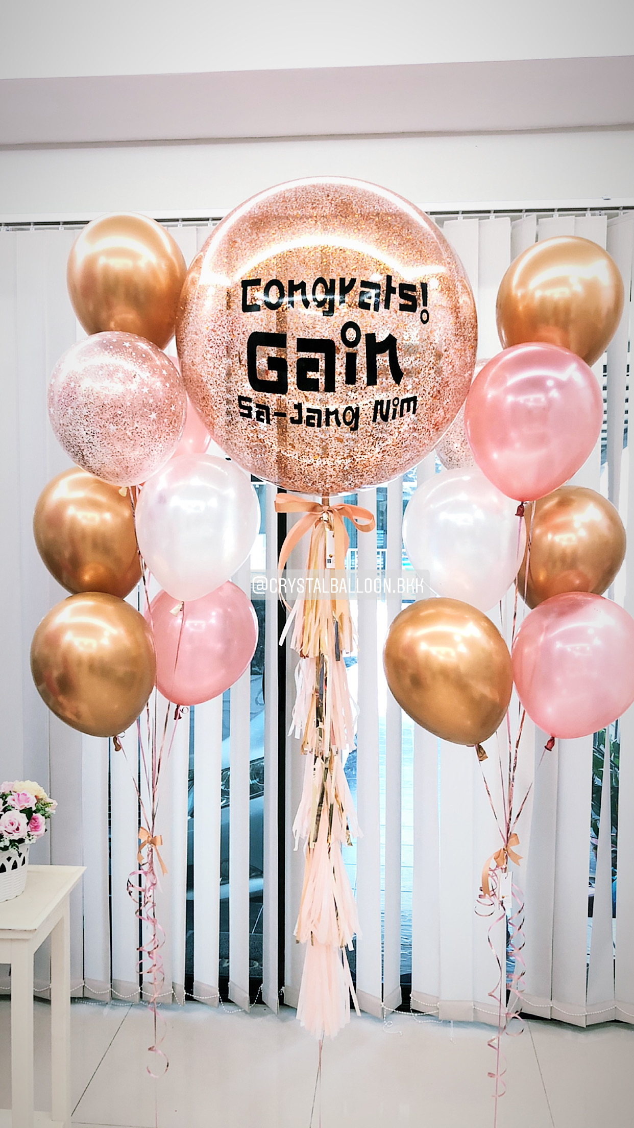 ลูกโป่ง เปิดร้าน Grand Opening Bubble ขนาด 36" พร้อมตกแต่ง ช่อลูกโป่ง 7 ลูก 2 ช่อ,ลุกโป่งใส ใส่กลิตเตอร์ สามารถเปลี่ยนสีลูกโป่ง/เปลี่ยนข้อความ/เปลี่ยนขนาดได้