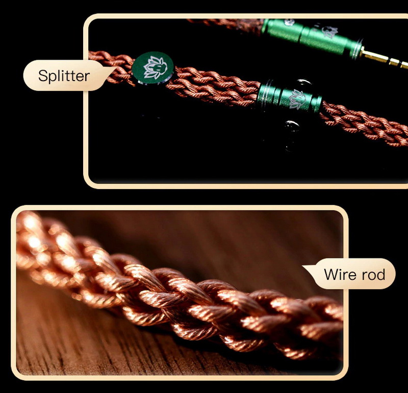 Hakugei Healer สายอัพเกรดหูฟัง Litz OCC ถัก ความบริสุทธิ์สูง